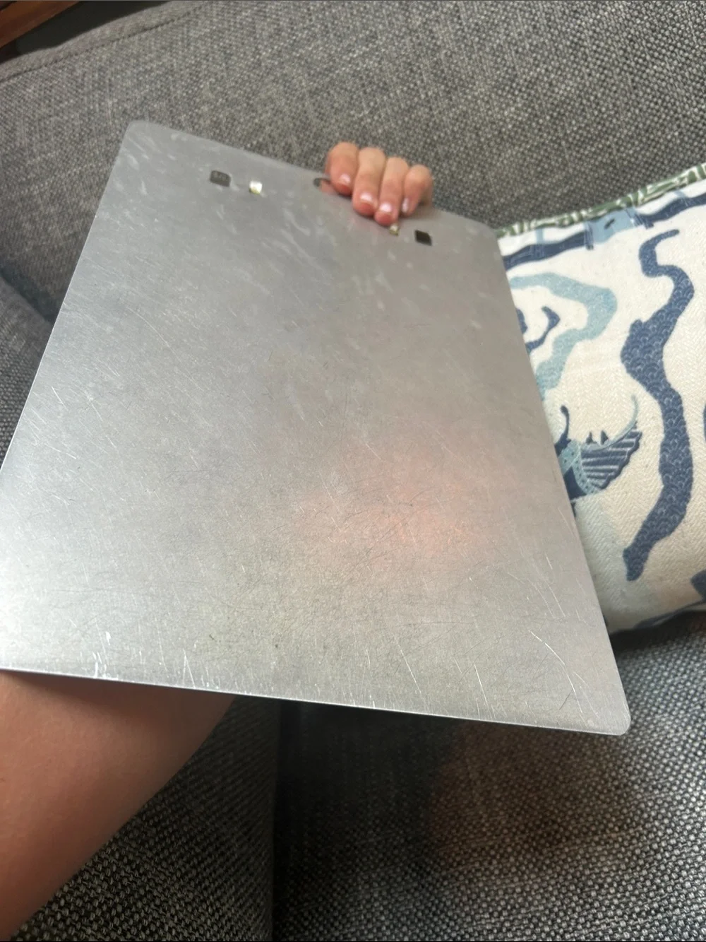 Vintage Silver Metal Clipboard